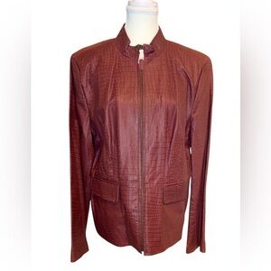 NWT Terry Lewis Women's Crocodile Pattern Jacket - Size L